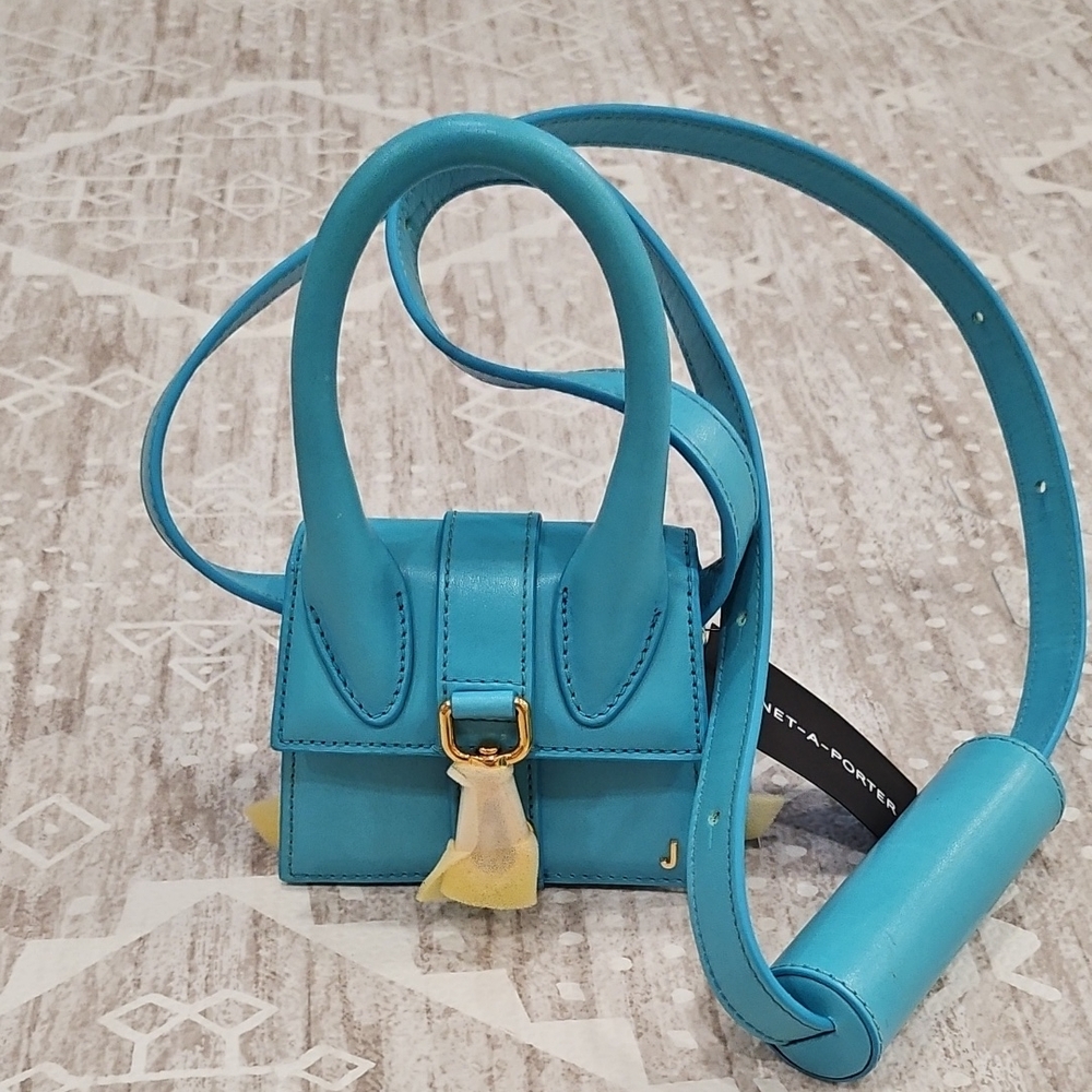 Jacquemus Turquoise Mini Bag with Gold Accent